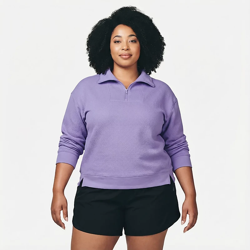 BCG Women's Quilted Plus 1/4-Zip Top