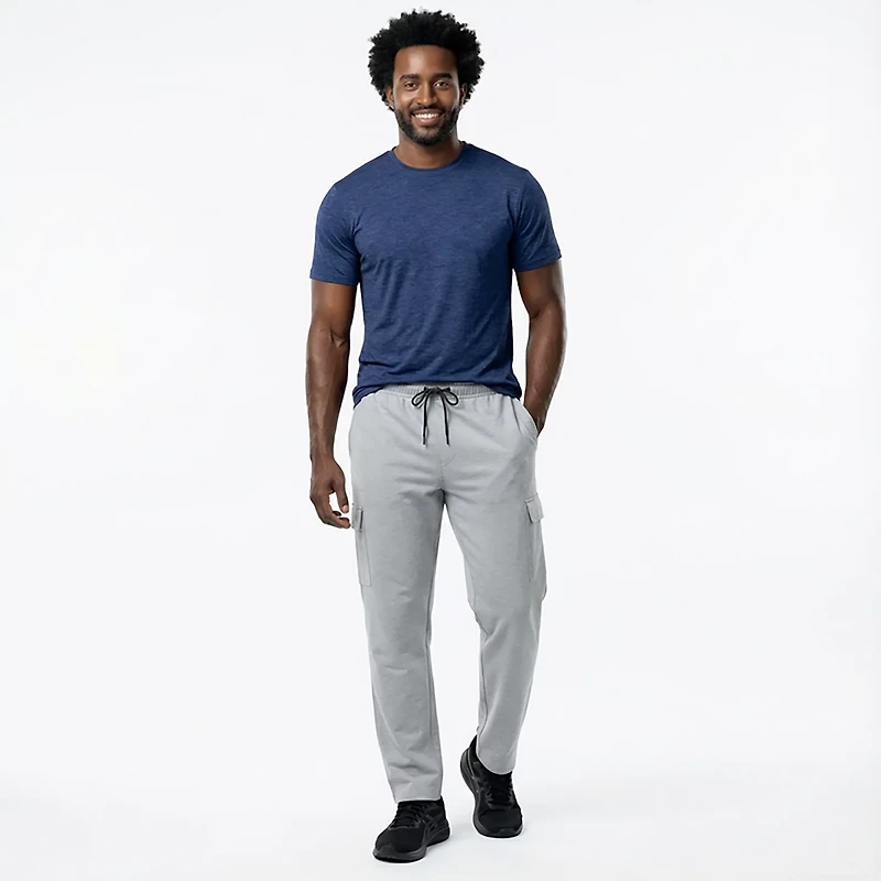 BCG Men's Double Knit Open Leg Cargo Pants