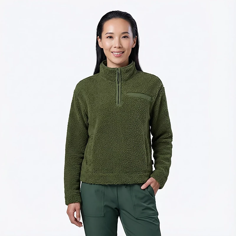 Magellan Outdoors Women's Campfire Poodle Fleece 1/4-Zip Sweatshirt