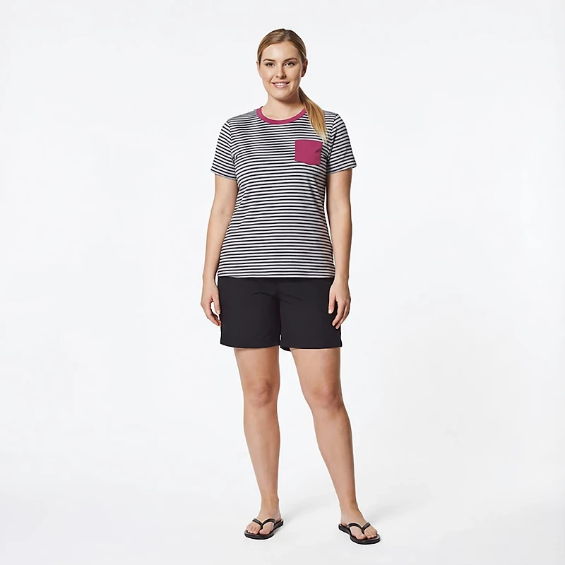 Magellan Outdoors Women's Barton Creek Striped Pocket T-shirt