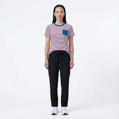 Magellan Outdoors Women's Barton Creek Striped Pocket T-shirt