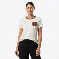 Magellan Outdoors Women's Barton Creek Striped Pocket T-shirt