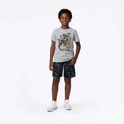 BCG Boys' Training Turbo Camo Shorts 7.5