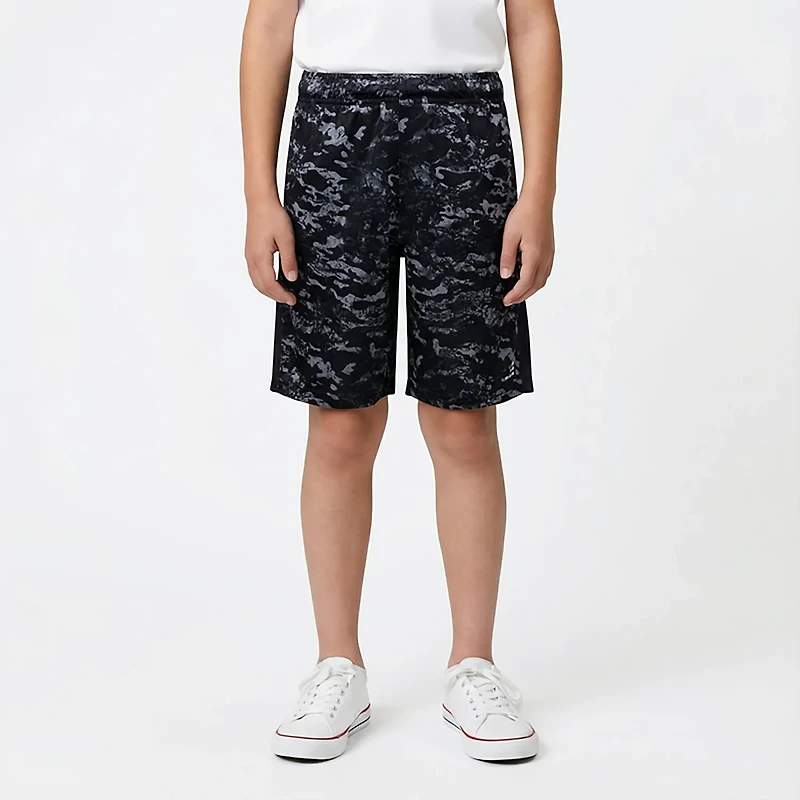 BCG Boys' Training Turbo Camo Shorts 7.5