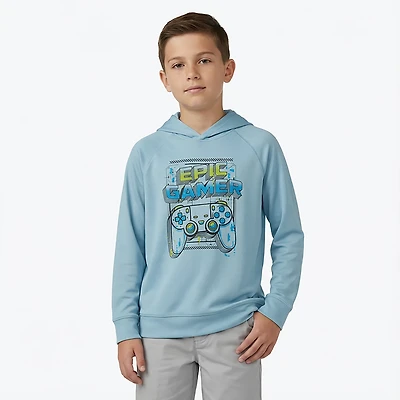BCG Boys' Training Epic Gamers Long Sleeve Mesh Hoodie