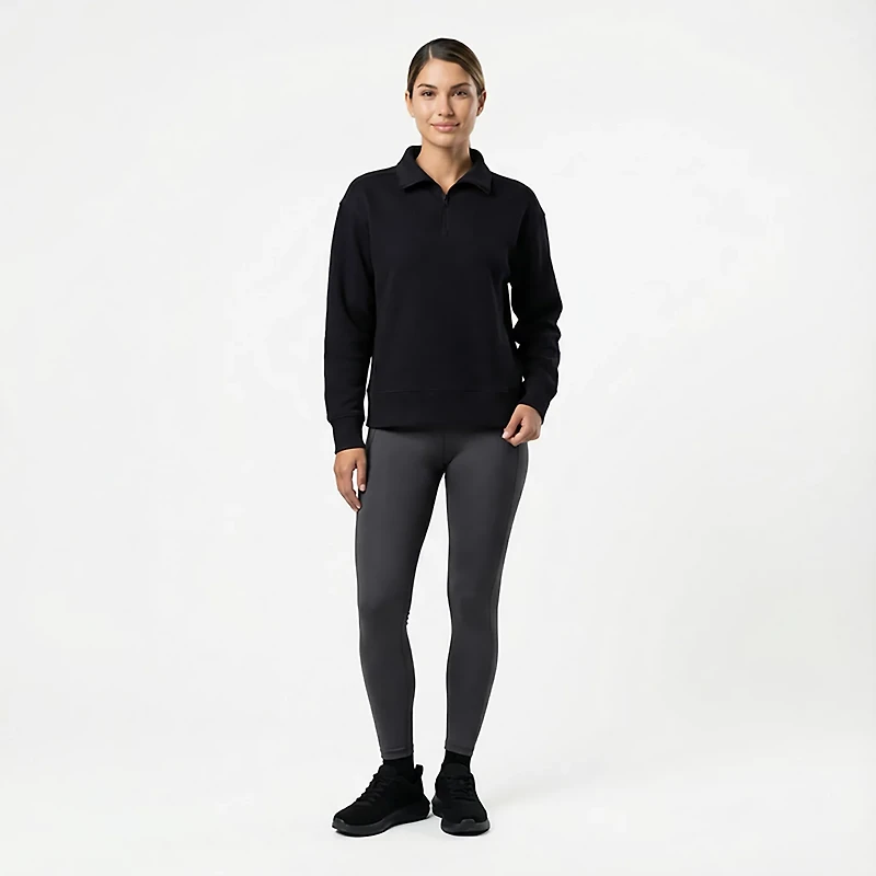 BCG Women's Quilted 1/4 Zip Pullover Top