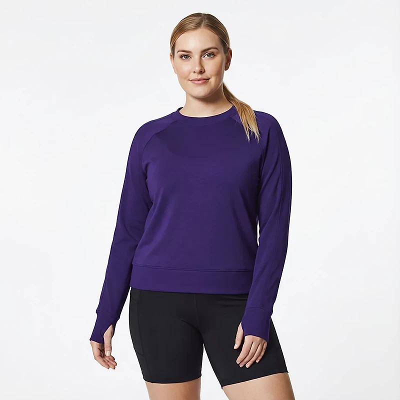 BCG Women's Fleece Long Sleeve Pullover Top