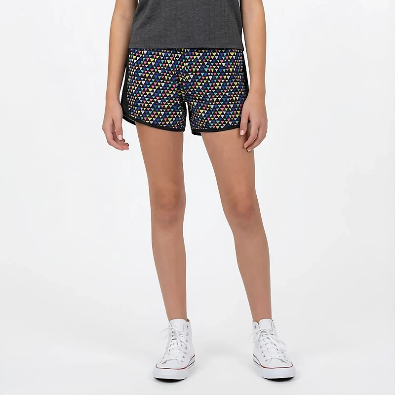 BCG Girls' Run Race Print Shorts 3.5