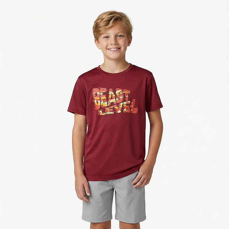 BCG Boys' Beast Level Camo Short Sleeve T-shirt