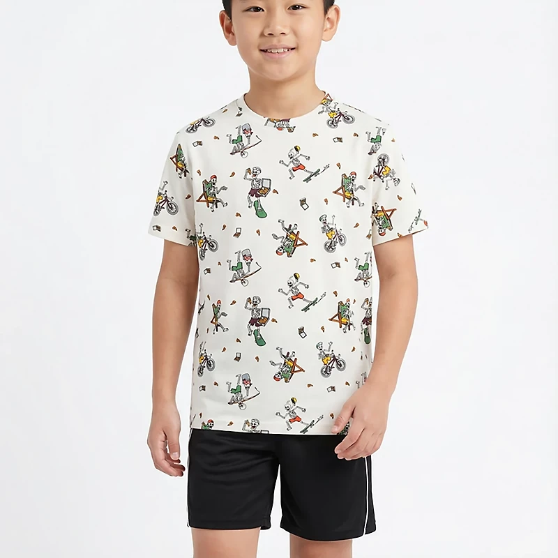 BCG Boys' Lifestyle Skater Skeleton Print T-shirt