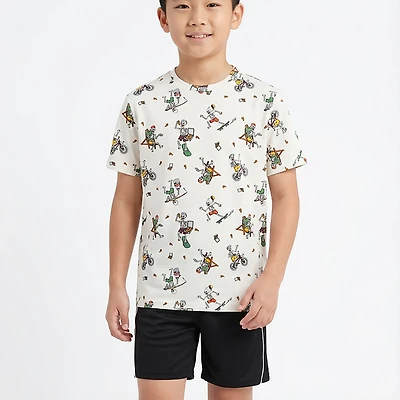 BCG Boys' Lifestyle Skater Skeleton Print T-shirt