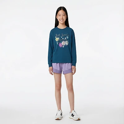 BCG Girls' Cotton Love Grow Graphic Long Sleeve T-shirt