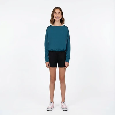 BCG Girls' Shoulder Play Long Sleeve T-shirt