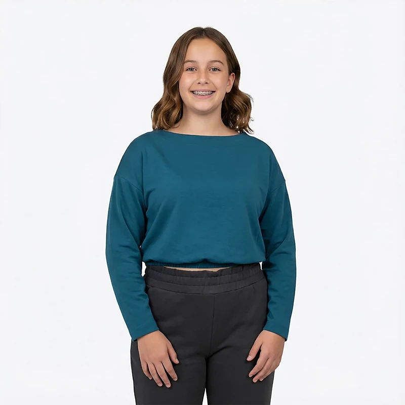 BCG Girls' Shoulder Play Long Sleeve T-shirt