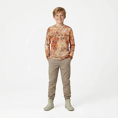 Magellan Outdoors Boys' Mossy Oak Coastal Long Sleeve Crew T-shirt