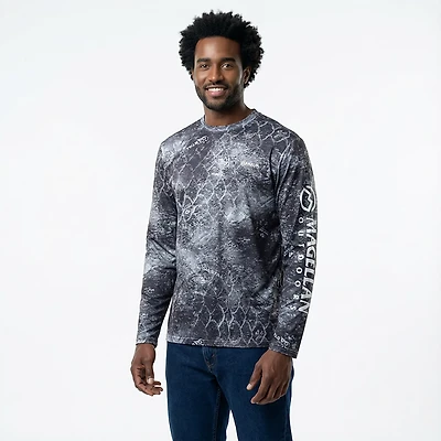 Magellan Outdoors Men's Mossy Oak Coastal Long Sleeve Crew T-shirt