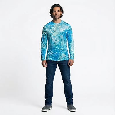 Magellan Outdoors Men's Mossy Oak Coastal Long Sleeve Crew T-shirt