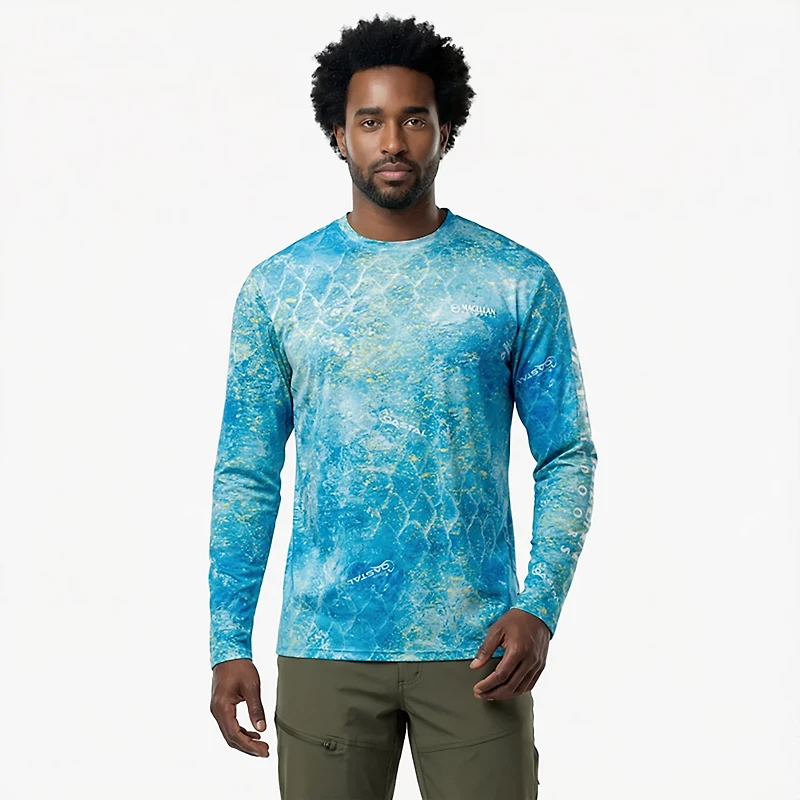 Magellan Outdoors Men's Mossy Oak Coastal Long Sleeve Crew T-shirt