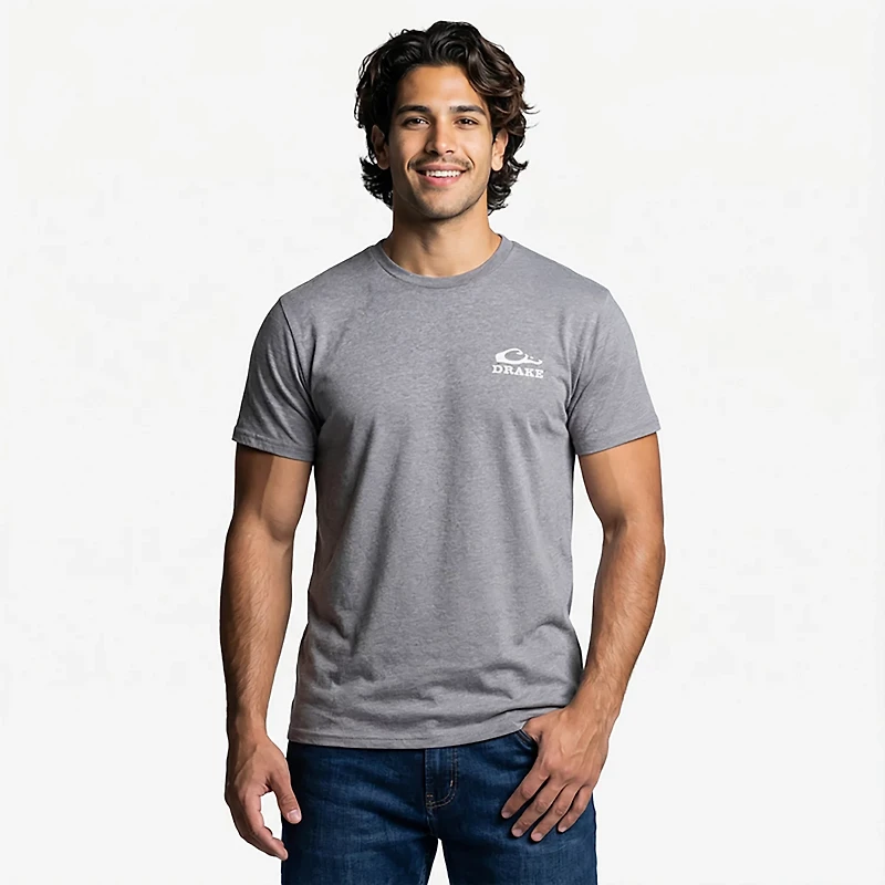 Drake Waterfowl Men's Jumping Dog Graphic T-shirt