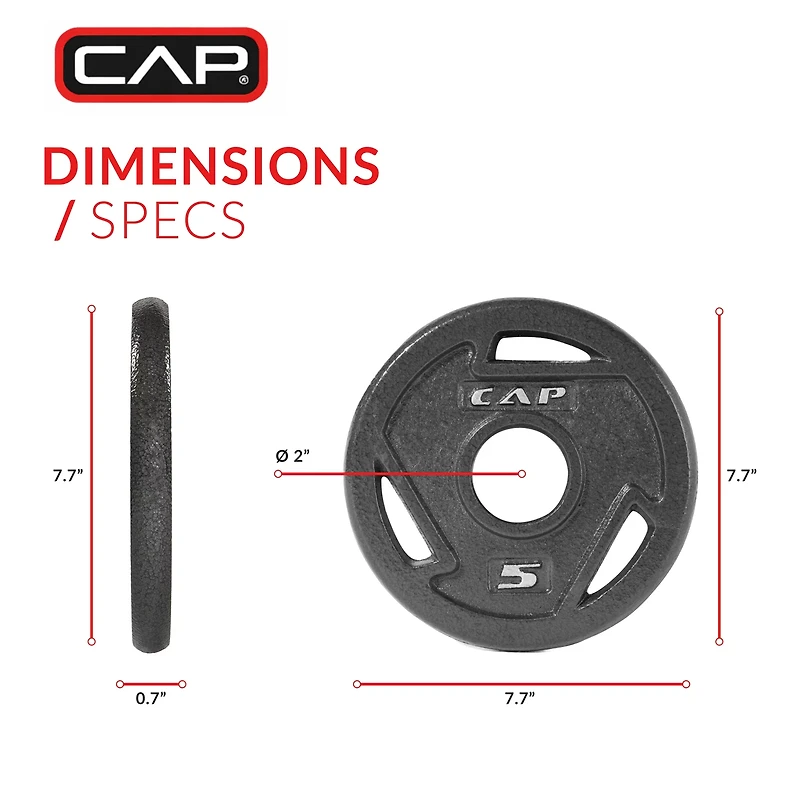 CAP Barbell 5 lb. Olympic Grip Plate