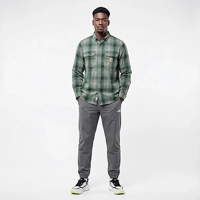 Carhartt Men's Flame-Resistant Force Rugged Flex Loose Fit Midweight Twill Plaid Shirt