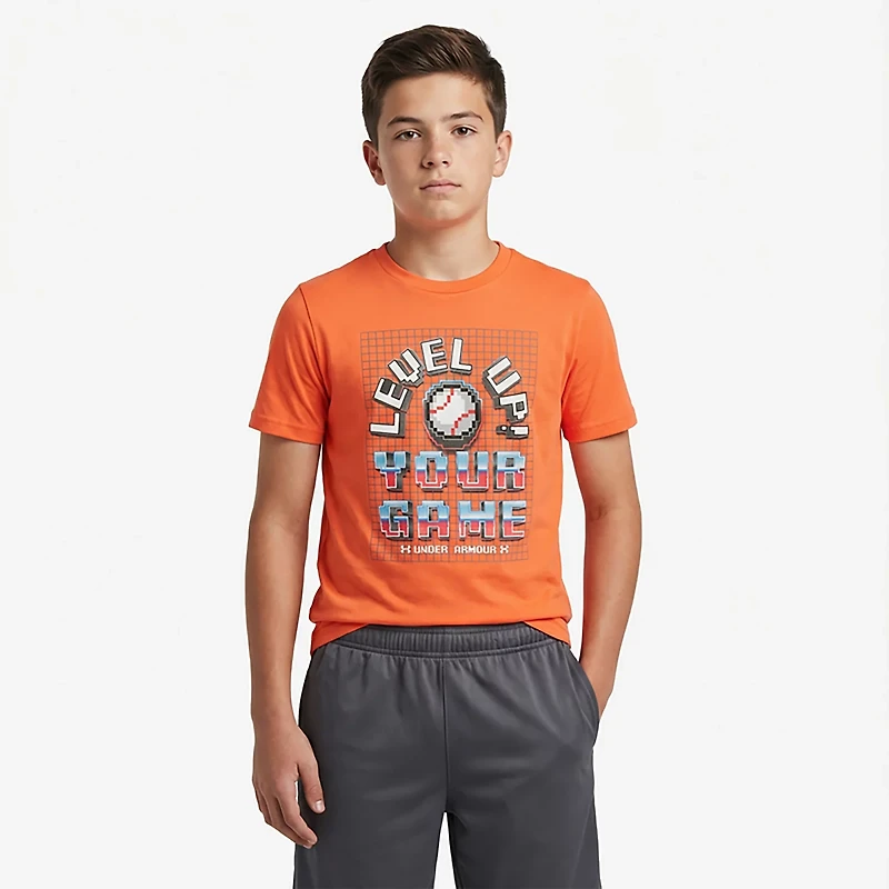 Under Armour Boys' Baseball Level Up Short Sleeve T-shirt