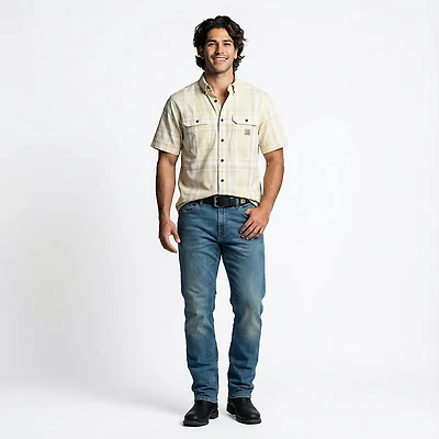 Carhartt Men's Midweight Plaid Button Down Shirt