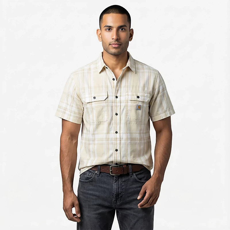 Carhartt Men's Midweight Plaid Button Down Shirt