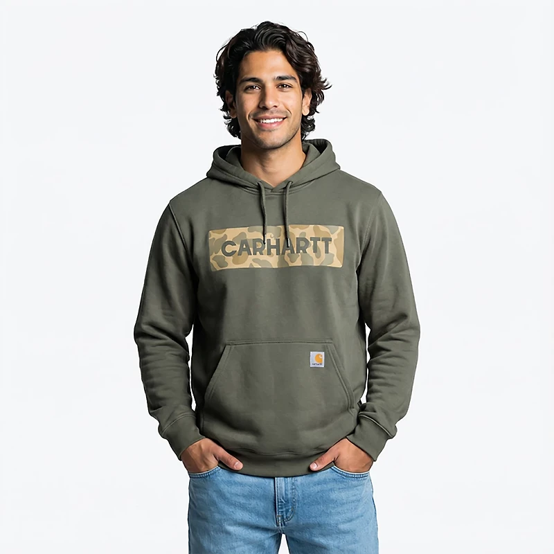 Carhartt Men's Camo Logo Graphic Hoodie