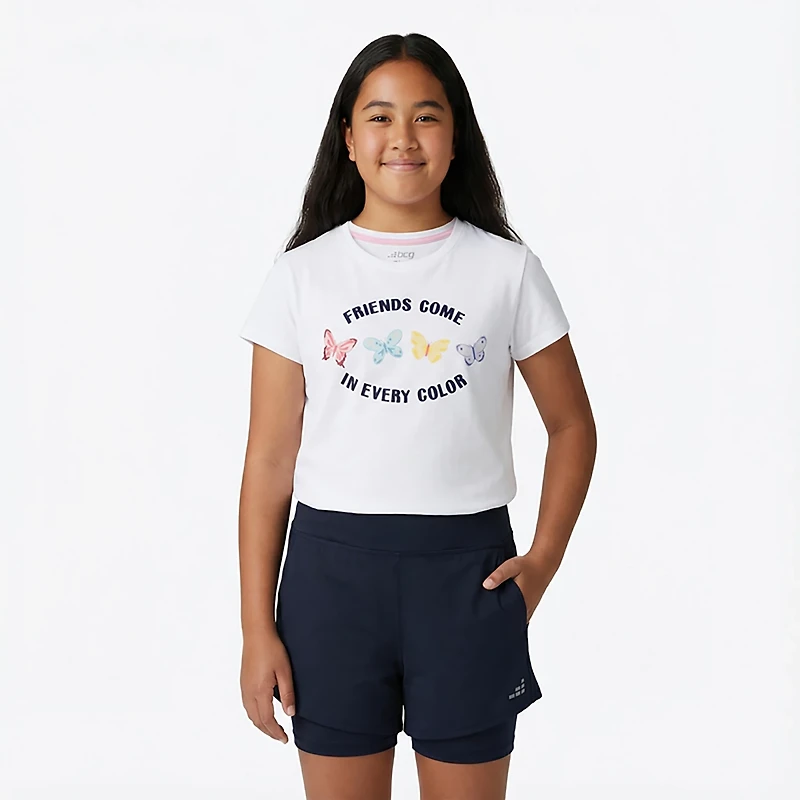 BCG Girls' Lifestyle Cotton Friends Graphic T-shirt