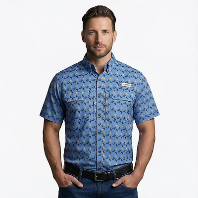 Magellan Outdoors Men's Indiana Local State Print Shirt