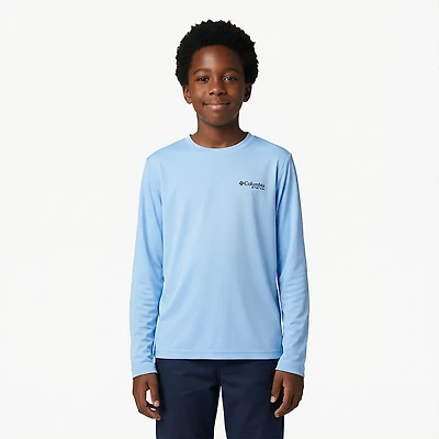 Columbia Sportswear Boys' Terminal Tackle PFG Fins and Stripes Long Sleeve T-shirt