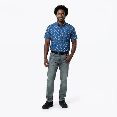 Magellan Outdoors Men's Hickory Canyon Print Short Sleeve Shirt