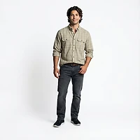 Carhartt Men's Loose Fit Midweight Chambray Long Sleeve Plaid Shirt