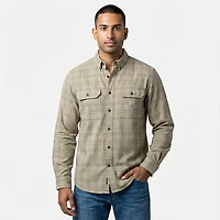 Carhartt Men's Loose Fit Midweight Chambray Long Sleeve Plaid Shirt
