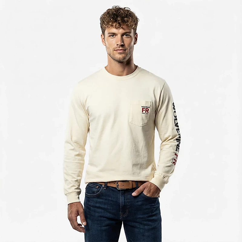 Wolverine Men's Flame Resistant Long Sleeve Henley T-shirt