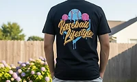 Baseball Lifestyle 101 Adult Ice Cream Graphic T-shirt