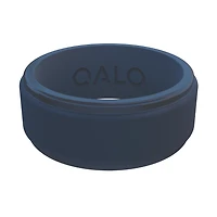 QALO Men's Polished Step Edge Silicone Ring
