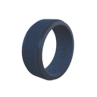 QALO Men's Polished Step Edge Silicone Ring