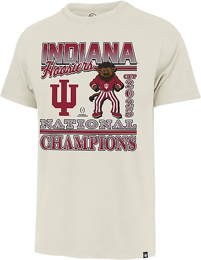 '47 Men's Indiana Hoosiers 2025 CFP National Champs Mascot Franklin Short Sleeve T-shirt