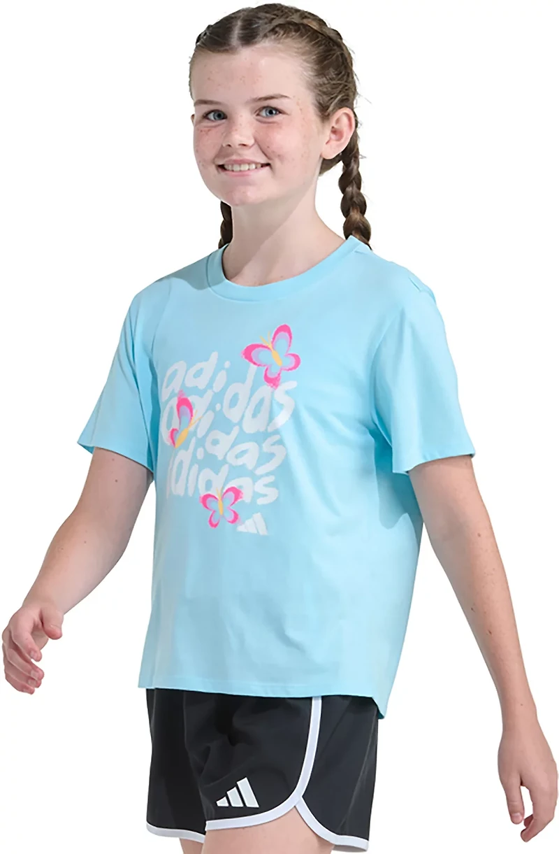 adidas Girls' Butterflies Graphic T-shirt