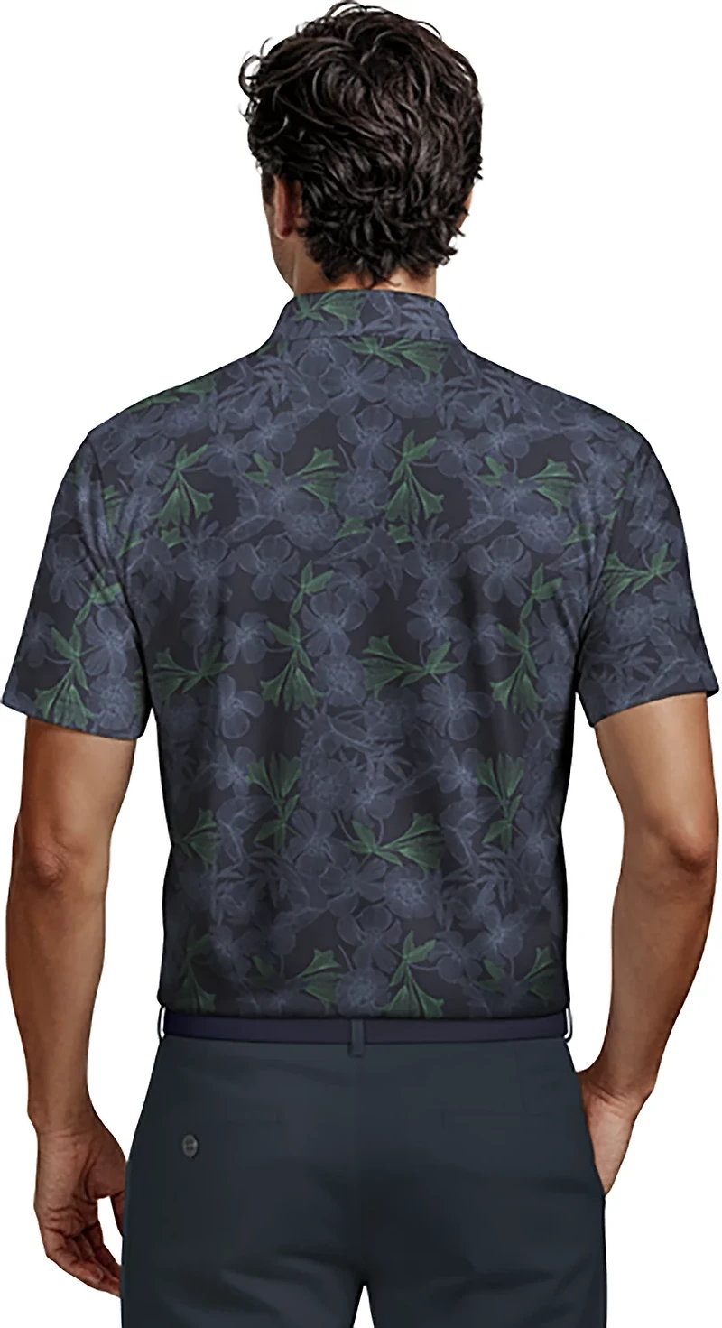 PGA Tour Men’s Short Sleeve Linear Botanical Polo