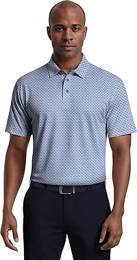 PGA Tour Men's Short Sleeve Linear Geometric Polo