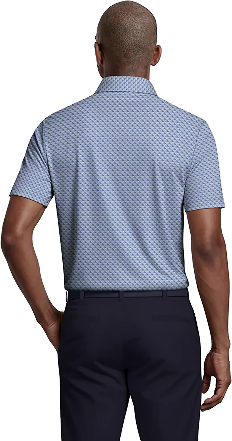 PGA Tour Men's Short Sleeve Linear Geometric Polo