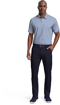 PGA Tour Men's Short Sleeve Linear Geometric Polo