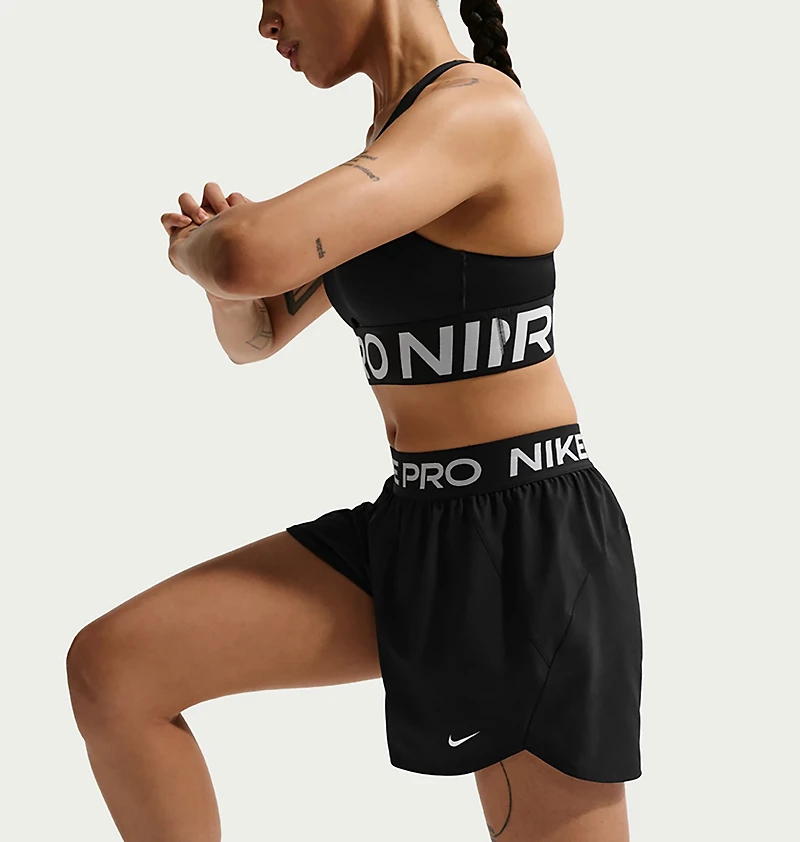 Nike Women's Pro Dri-FIT Mid-Rise Brief-Lined Woven Shorts 3