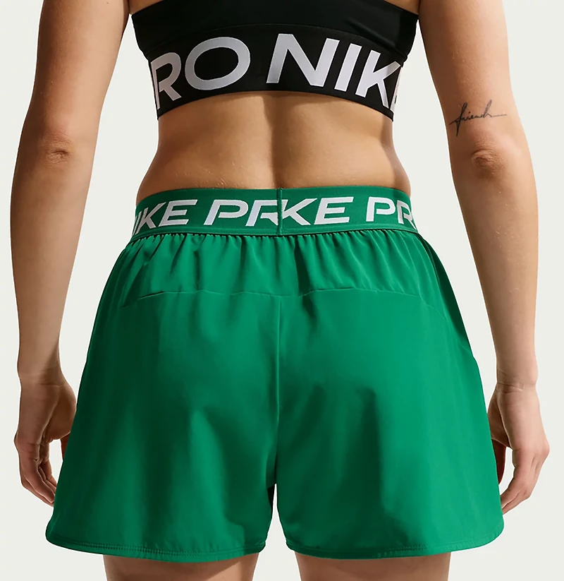 Nike Women's Pro Dri-FIT Mid-Rise Brief-Lined Woven Shorts 3