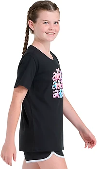 adidas Girls' Liquid Chrome Regular Fit T-shirt