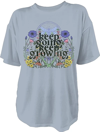Live Outside the Limits Women's Keep Going Growing Oversized Graphic T-shirt