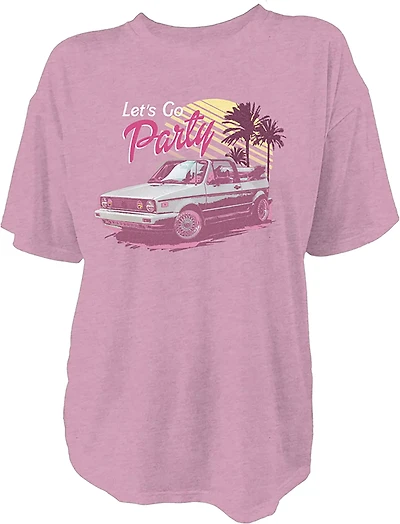 Live Outside the Limits Women's Let's Go Party Oversized Graphic T-shirt